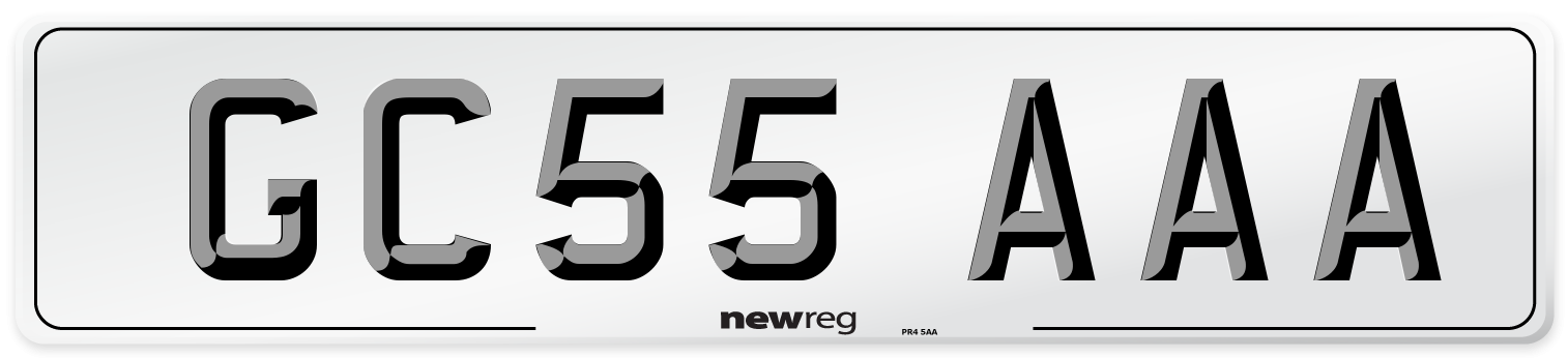 GC55 AAA Number Plate from New Reg